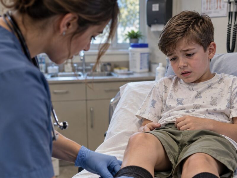 Eine Schulkrankenschwester entdeckt etwas Ungewöhnliches unter den Socken eines 7-jährigen Jungen – dann werden die Behörden gerufen