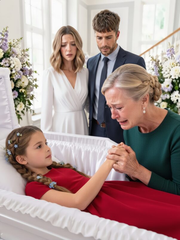 Bei der Beerdigung ihrer Enkelin hörte Eleonore plötzlich ihre Stimme flüstern: „Oma, lass Papa mich nicht wieder mitnehmen“... Sie erstarrte