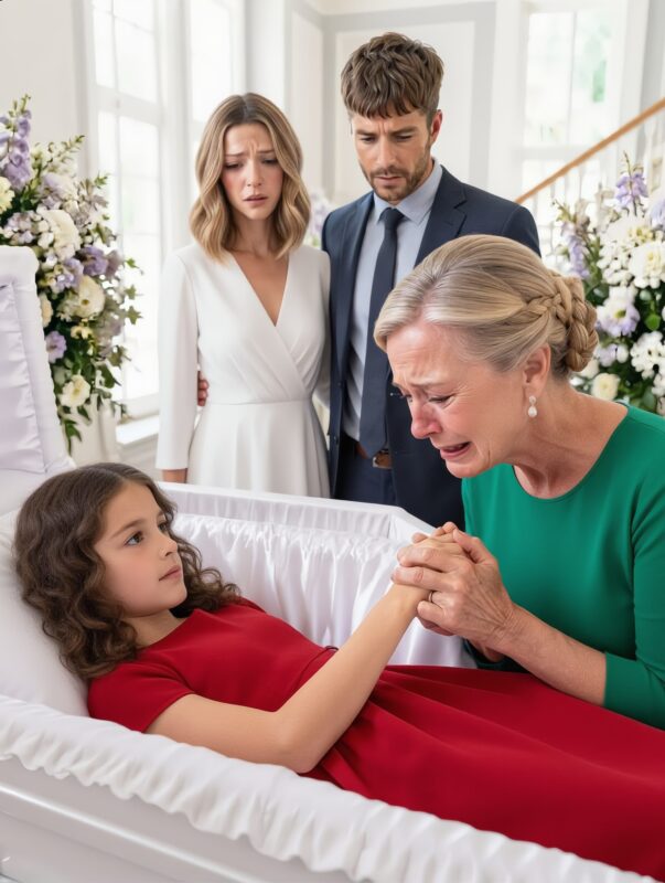 Bei der Beerdigung ihrer Enkelin hörte Eleonore plötzlich ihre Stimme flüstern: „Oma, lass Papa mich nicht wieder mitnehmen“... Sie erstarrte