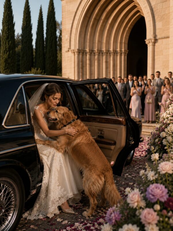 Just as the bride was about to enter the church, her dog suddenly stopped… A few seconds later, the shocked guests discovered what he had been trying to show her — and what she found out broke her heart...